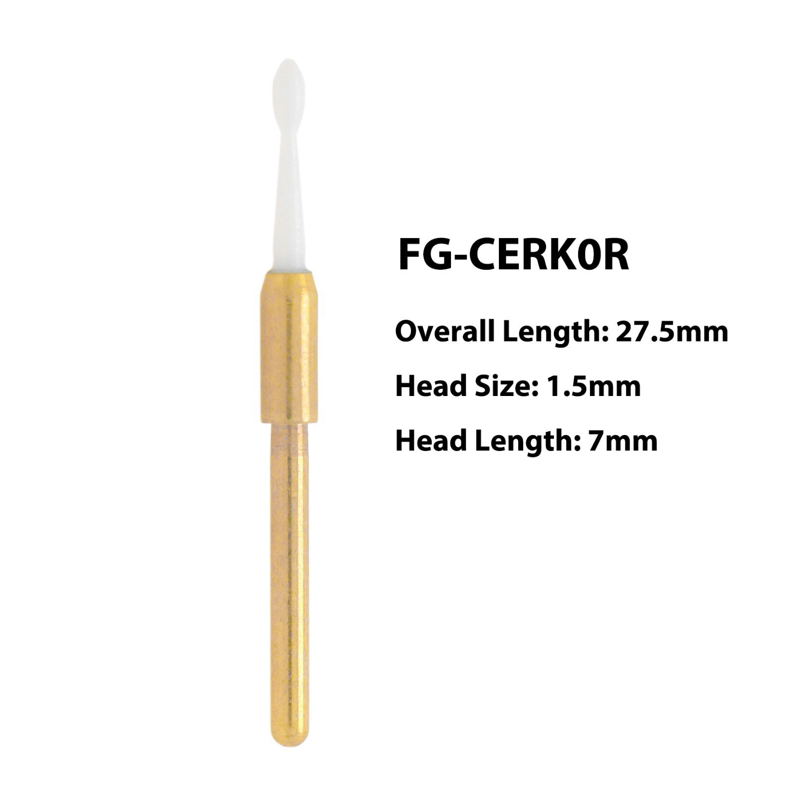 2pcs Dental Soft Tissue Trimmer Ceramic Bur For Gingival Gingivectomy FG 1.5mm