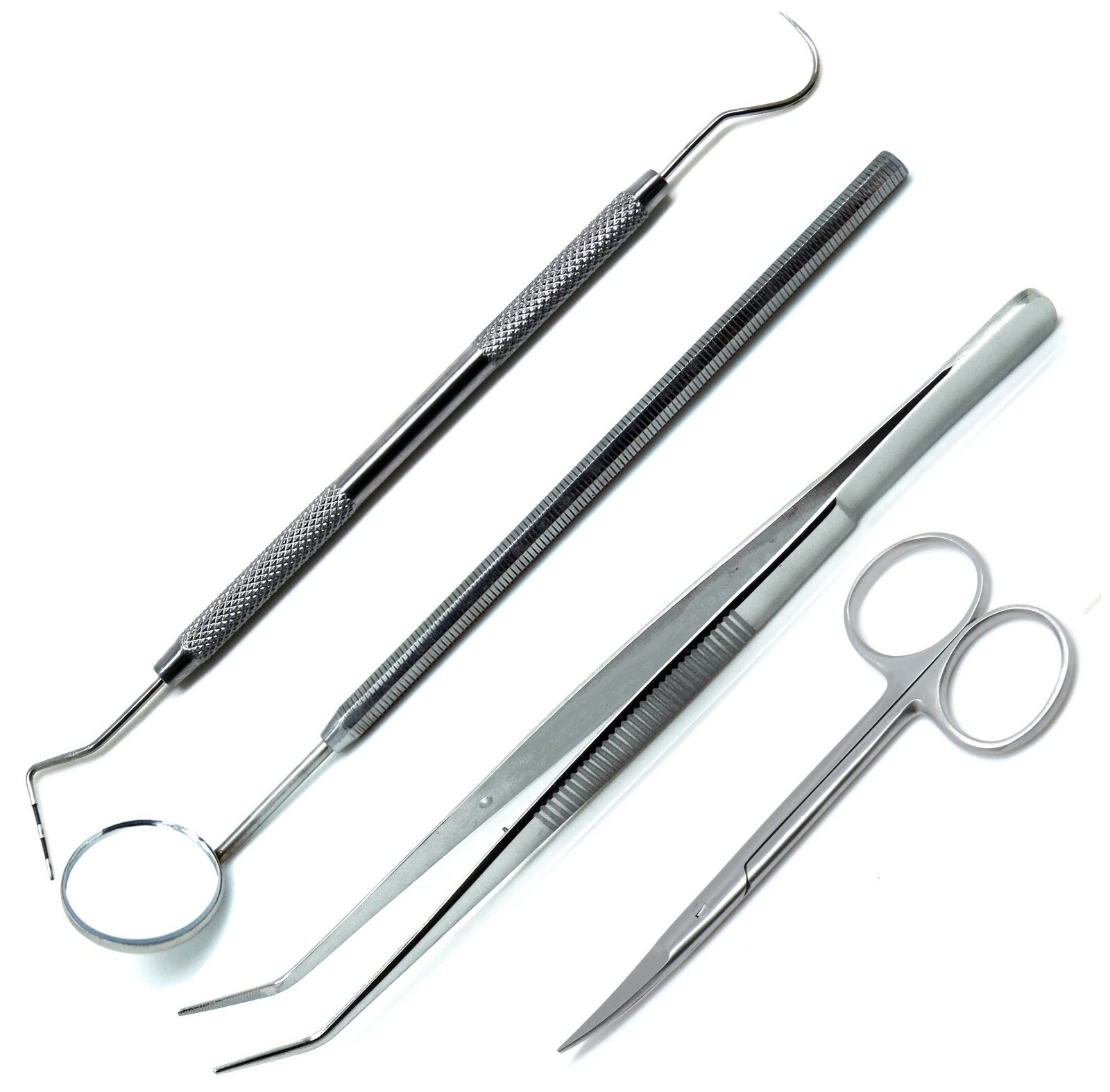 Suture Removal Set of 4 Dental Stainless Steel Premium Instruments Tray Setup