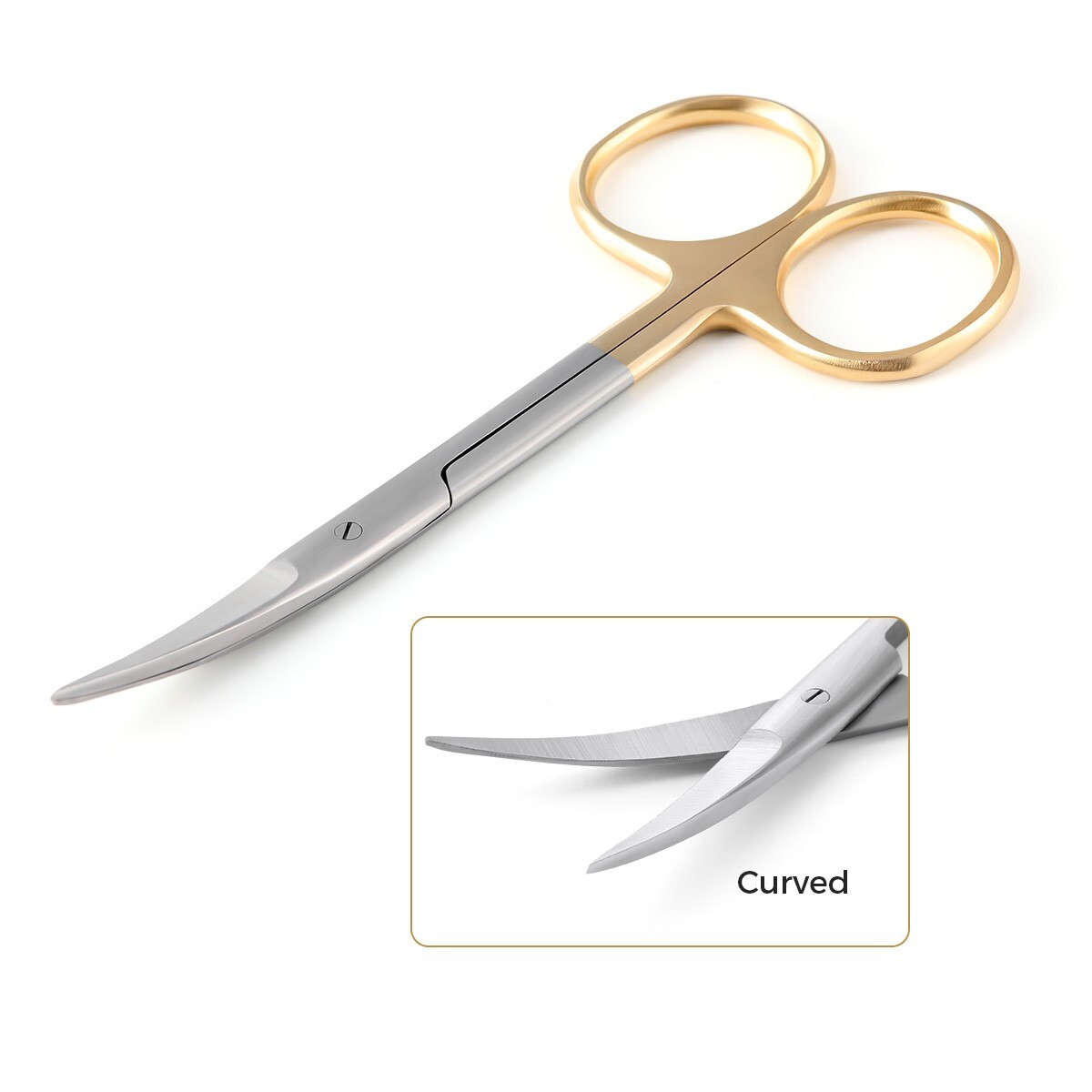 AZDENT Dental Surgical Operating Scissors 4.5” Straight/Curved Sharp Instrument