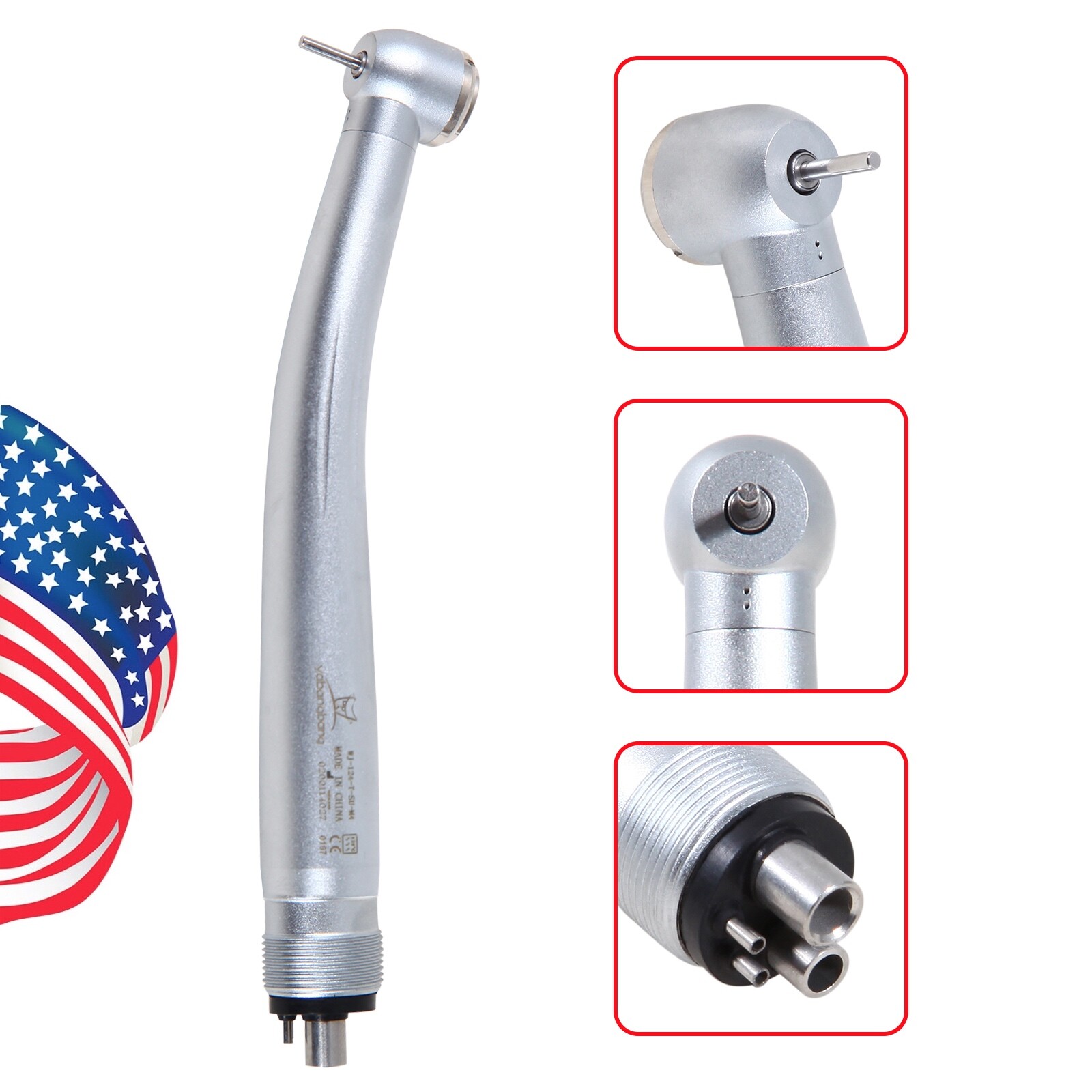 NSK Style Dental High Speed Handpiece 4Hole Big/Large Head Push Button Turbine