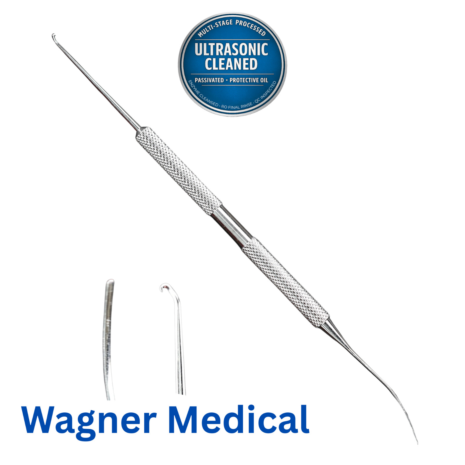 Wagner Medical KG-1 Kabnick Vein Hook, Double Ended, 177mm (7″)