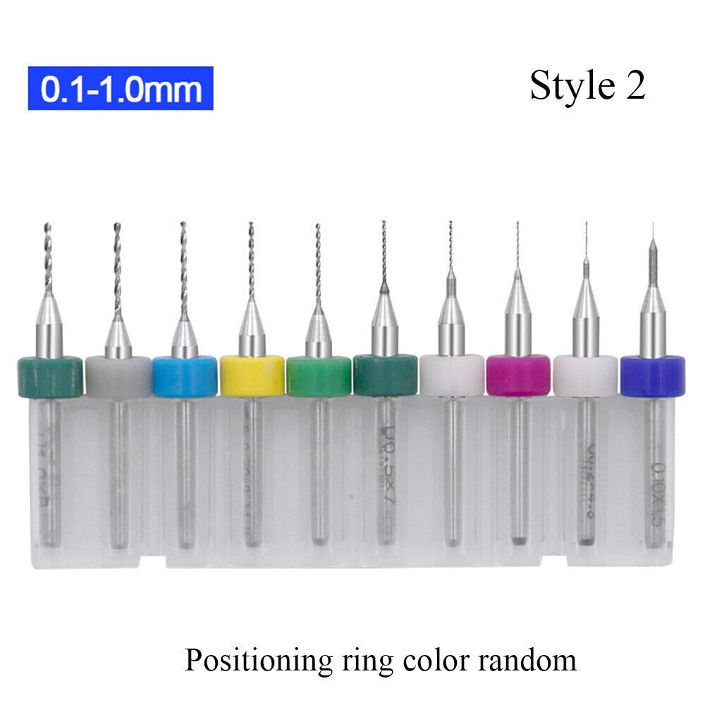 10Pcs/Box Carbide Micro Twist Drill Bits Set PCB Driiling Bit for CNC Engraving