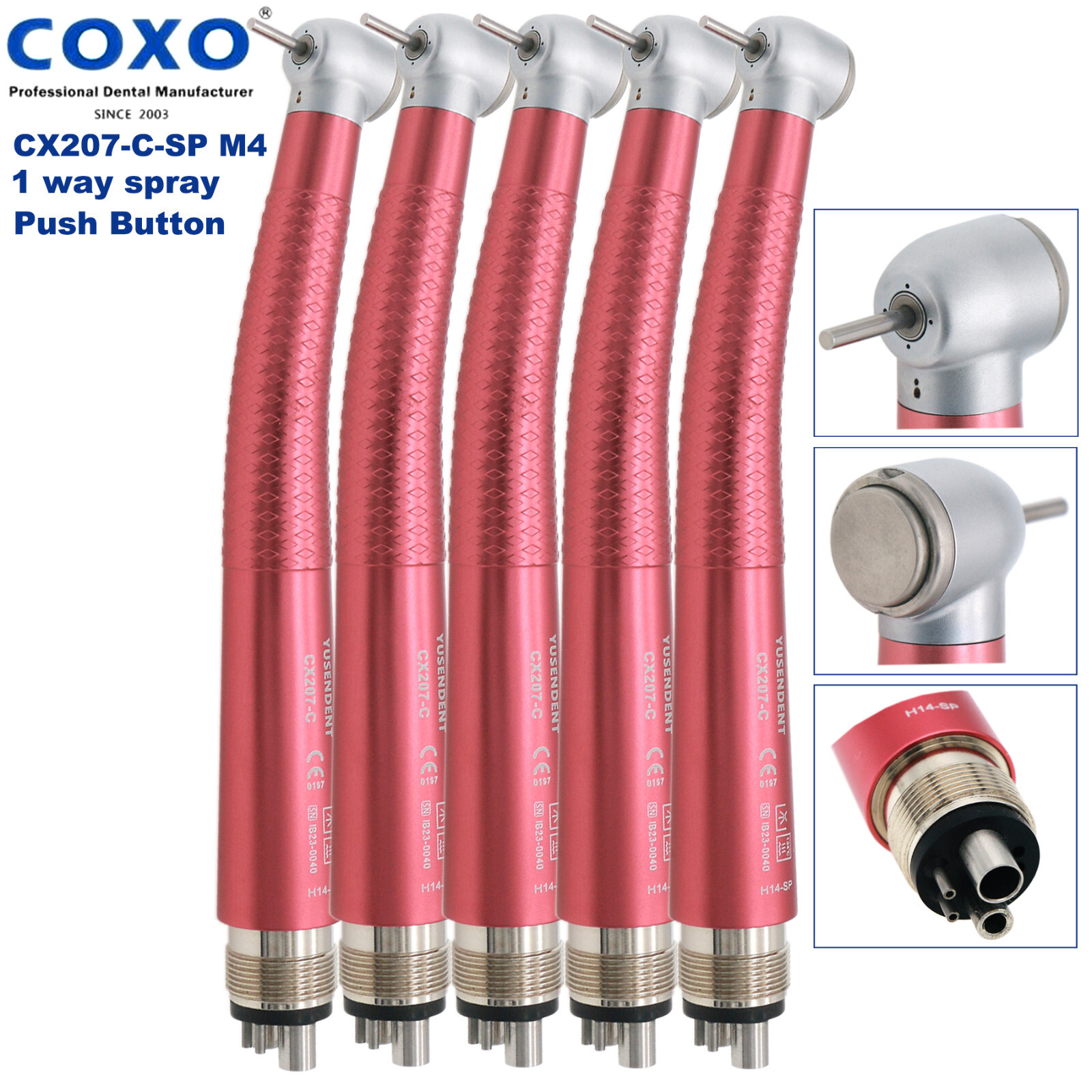 COXO Dental NSK Style High Speed Handpiece 4Hole Air Turbine CX207-C Standard