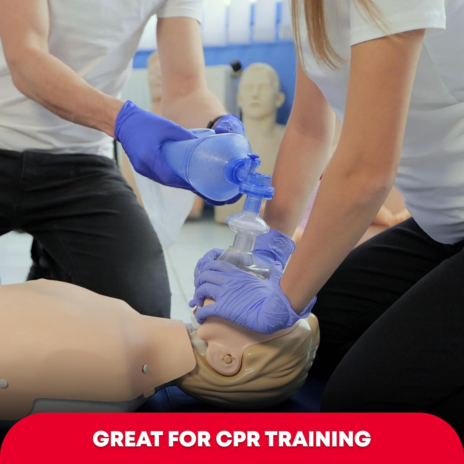 CPR Mask 2 Pack Adult Infant Combo with Gloves Prep Pads