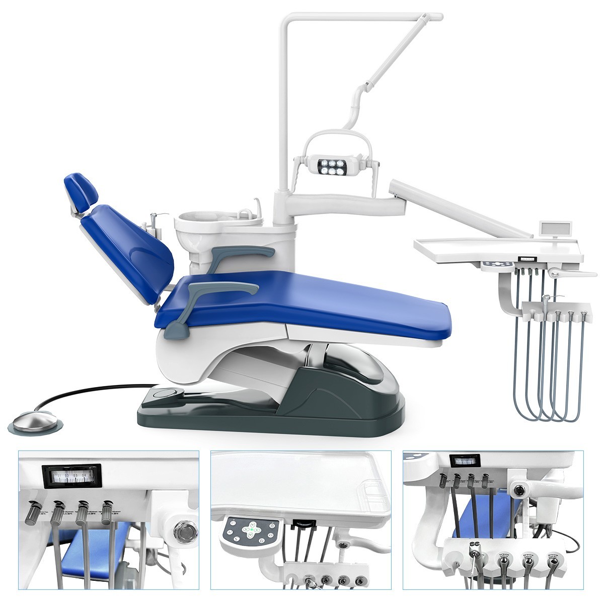FDA Dental Unit Chair Computer Controlled DC Motor Stool TJ2688-A1