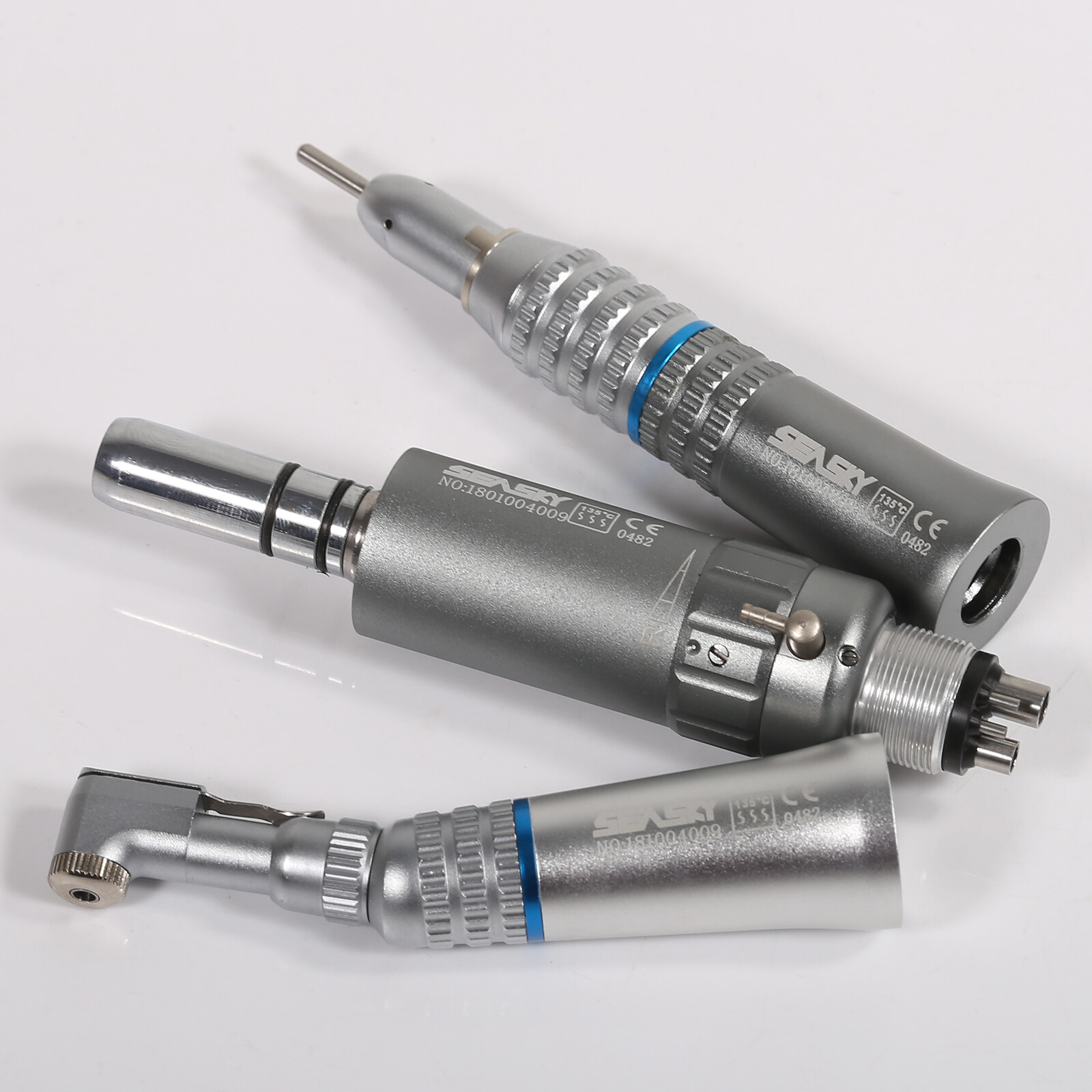 Dental Slow Speed Handpiece Contra Angle Straight Air Motor 4 Hole Kit YP4