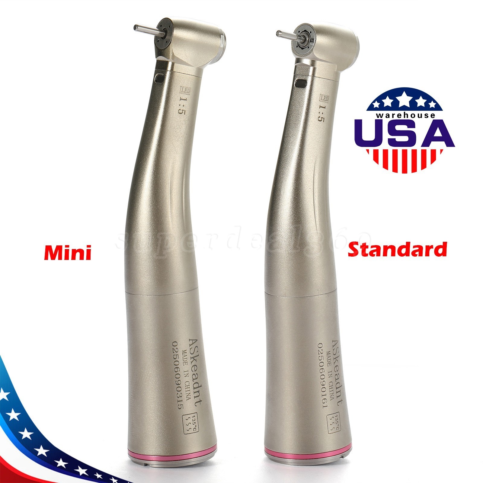Dental 1:5 LED Contra Angle Low Speed Handpiece Increasing Inner Channel For NSK
