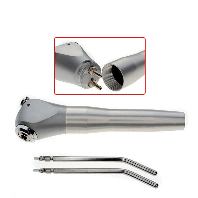 Dental Air Water Spray Triple Syringe 3 Three Way Handpiece With 2 Nozzles Tips