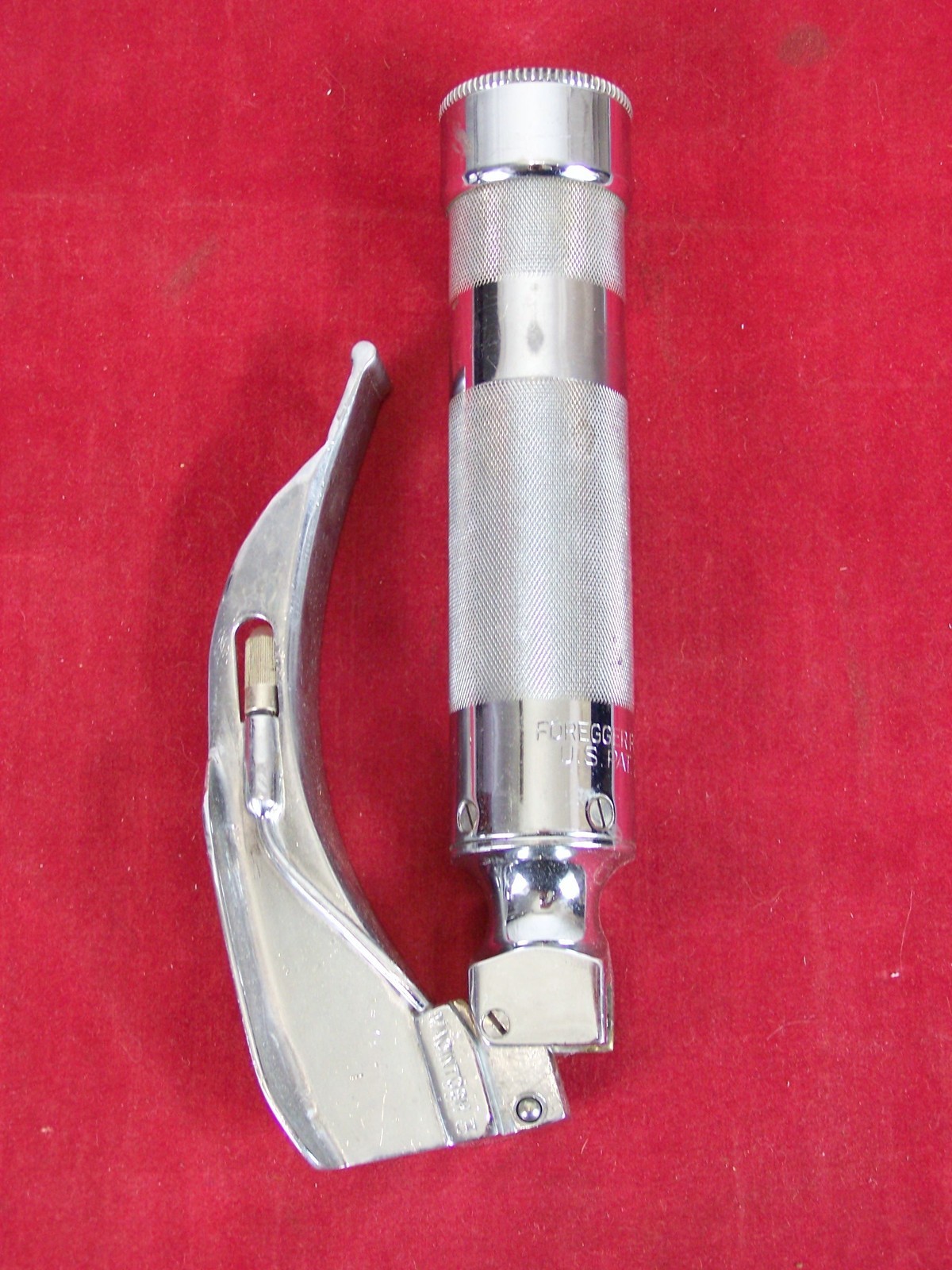 Laryngoscope Macintosh 3 Foregger Folding Scope with Light Vintage