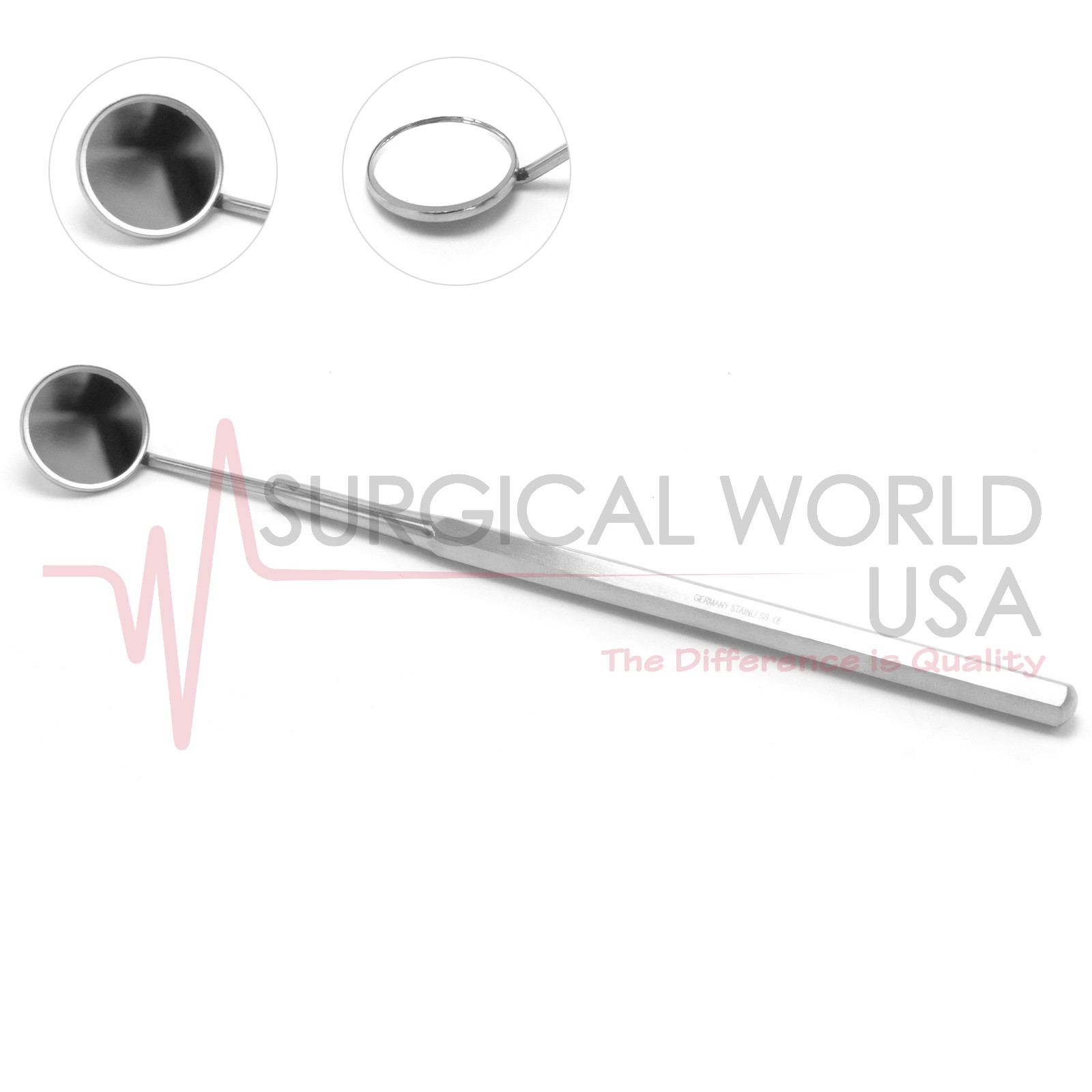 Dental Mouth Mirror #5 lightweight Hollow Odontoscope Dentist Teeth Inspection
