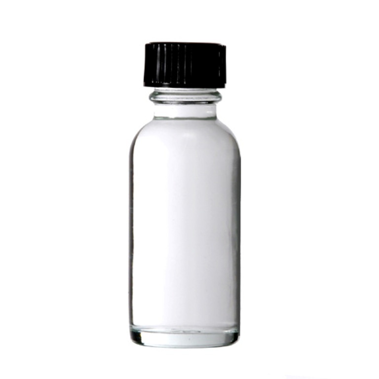 288 PCS [Case] 1 oz [30ml] Clear Boston Round Glass Bottle with Cone Caps