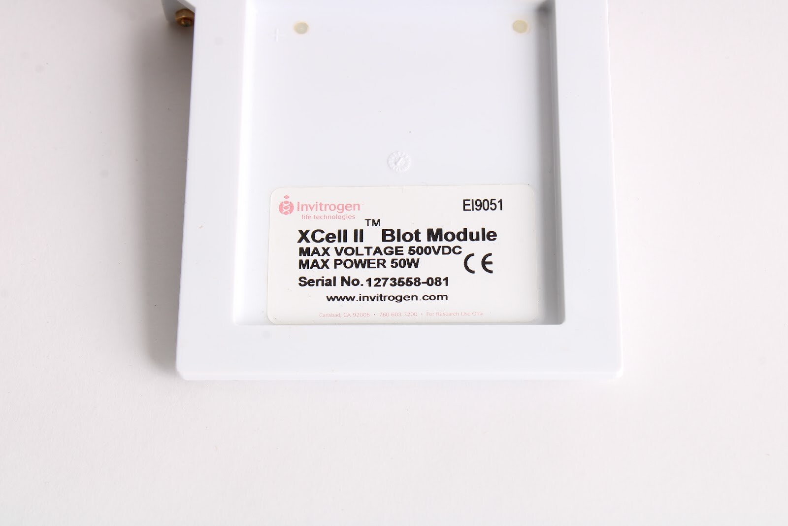Invitrogen EI9051 XCell II Blot Module 500VDC 50W Max