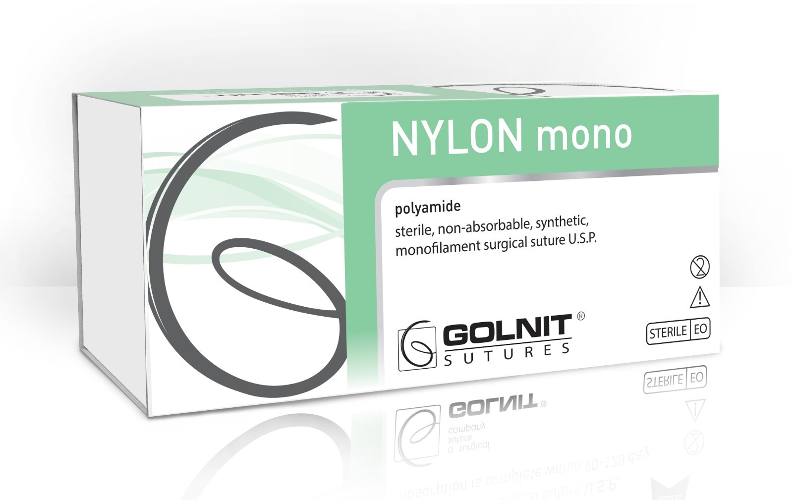 GOLNIT Dental Nylon Suture 3/0 19 Reverse Cutting, Exp. 2028, sterile,12pcs/box
