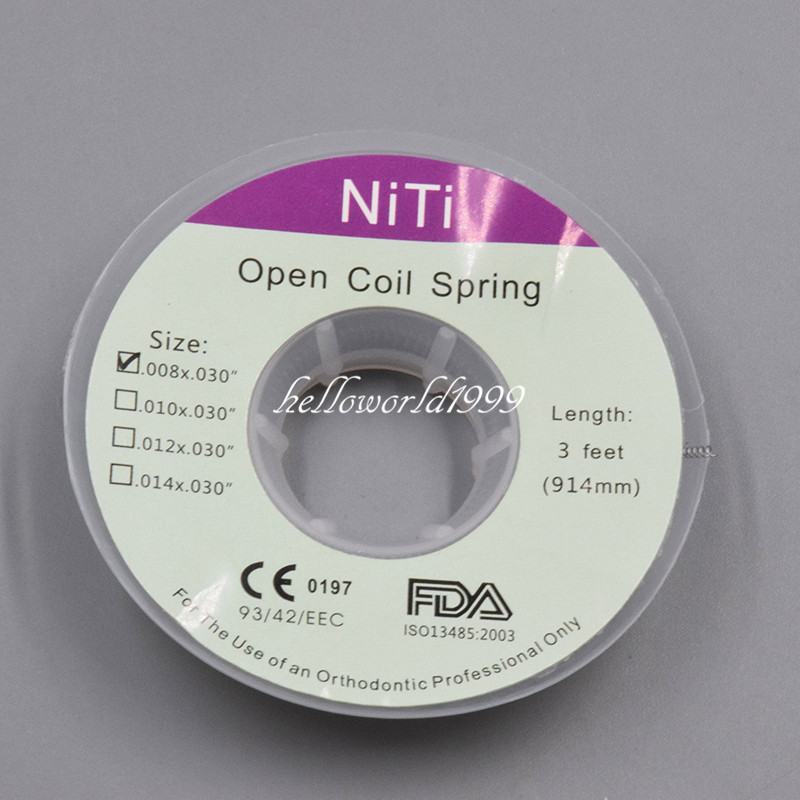 1 Roll Dental Orthodontic Niti Open Coil Spring Dia.008 inch x030″ 914mm 3 Feet