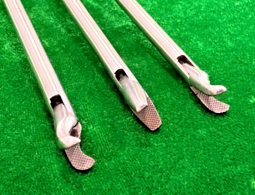 3pc Laparoscopic Bariatric Needle Holder Straight & Curved Jaw 5mmx45cm Reusable