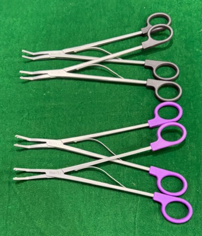 4pc Laparoscopic Open Surgery Hem-o-Lok Applier Black (ML)/ Purple (L) Reusable