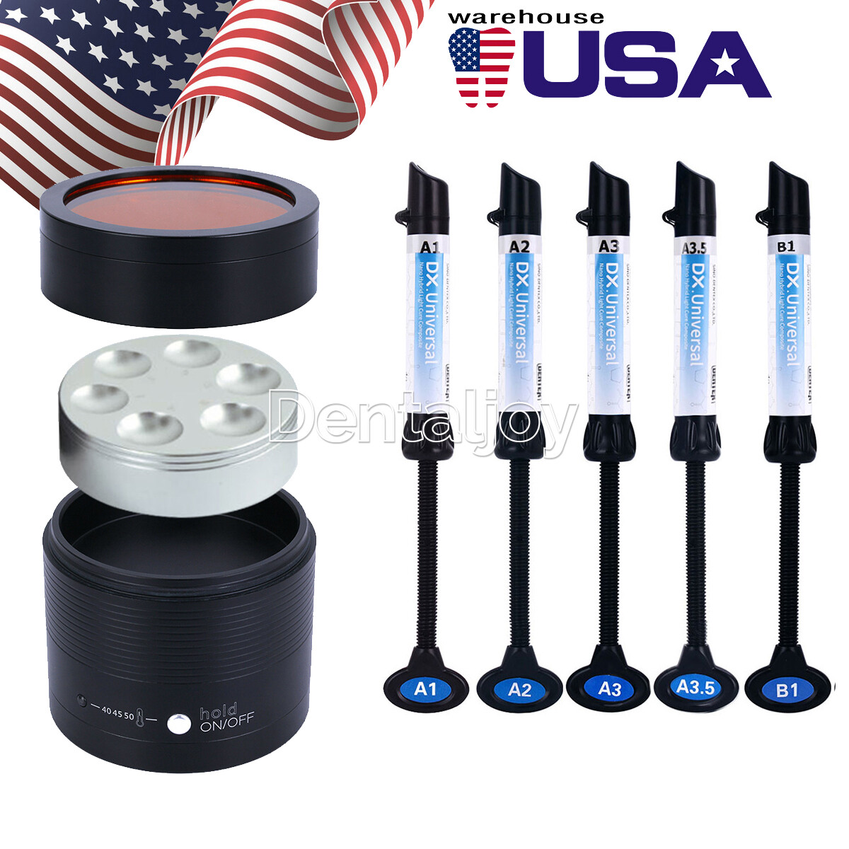 Dentex Dental Universal Cure Light Composite Resin A1-B1 /Composite Resin Heater