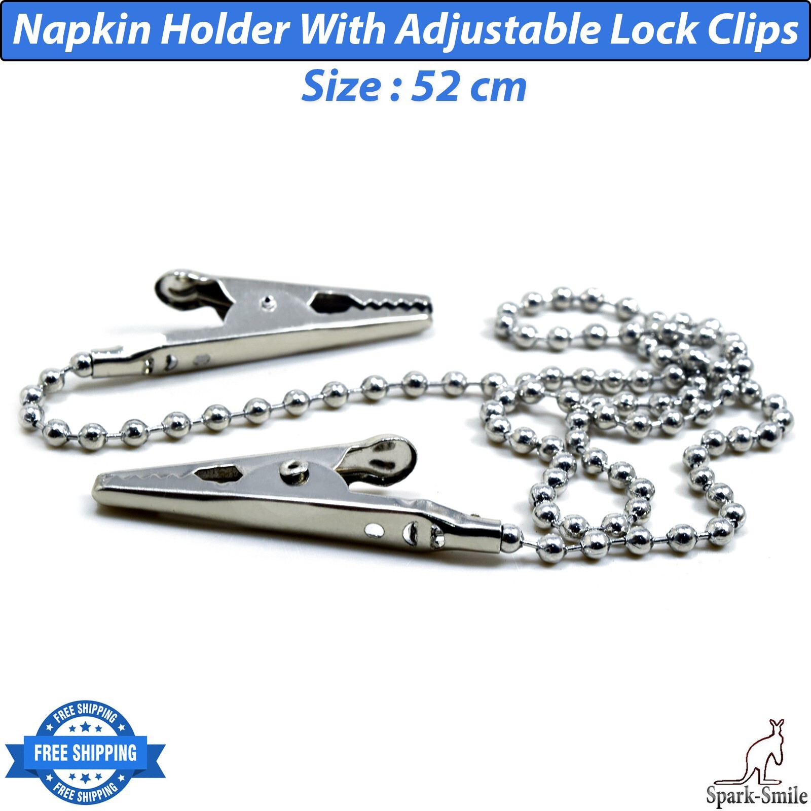 Flexible Napkin Holder Dental Bib Clips Adjustable Crocodile Lock Clips Tools CE