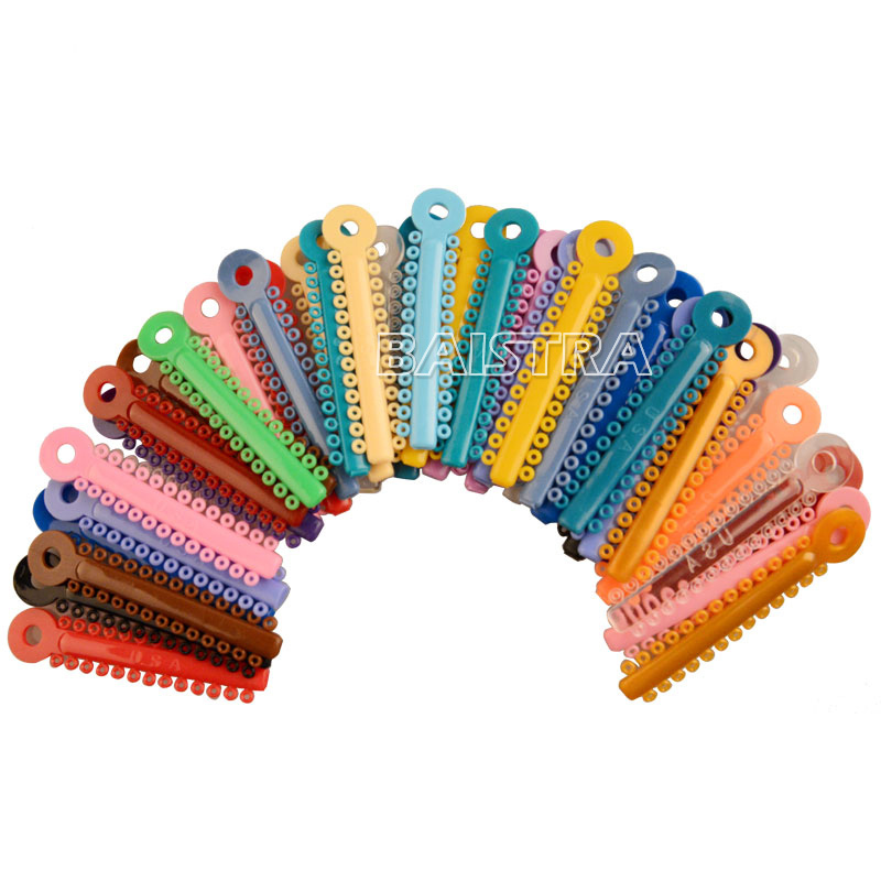 1014pcs/pack AZDENT Dental Orthodontic Elastic Ligature Ties Mixed Color