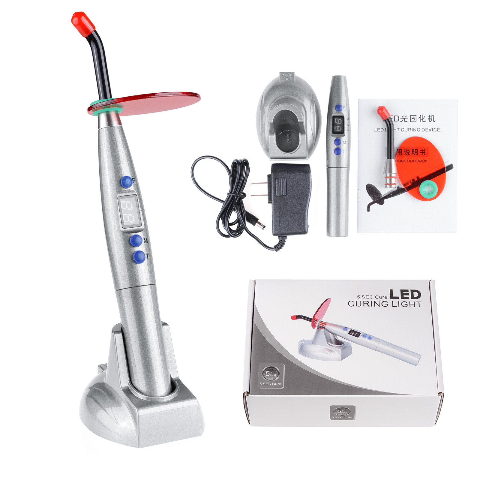 10W Wireless Dental LED Curing Light Composite Resin Cure Solidify Lamp 1500mw2