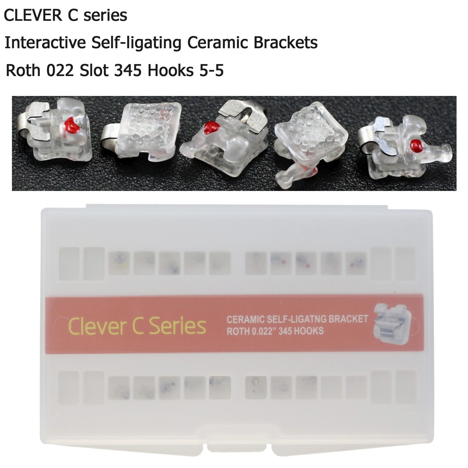 Dental Orthodontic Interactive Self Ligating Ceramic Brackets Aesthetics Roth