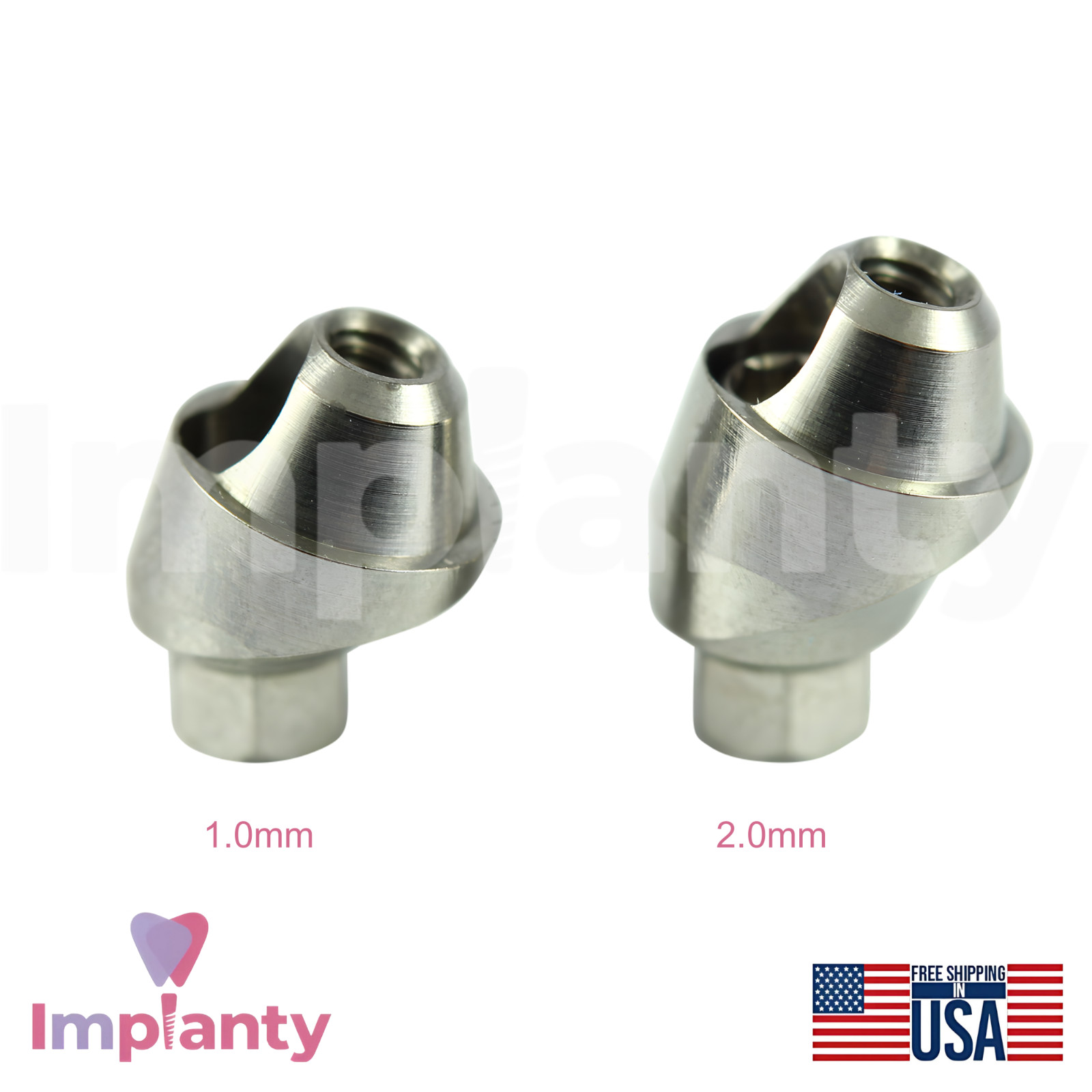 5x MIS Compatible Ø4.8mm Angulated Multi Unit Prosthetic SP 17° Int Hex 2.45mm