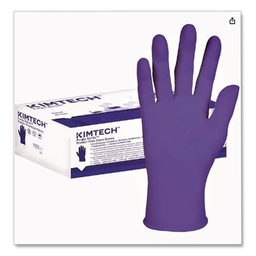 Kimtech PURPLE NITRILE Exam Gloves, Powder-Free, X-S, 9.5″ Long, 100/Box