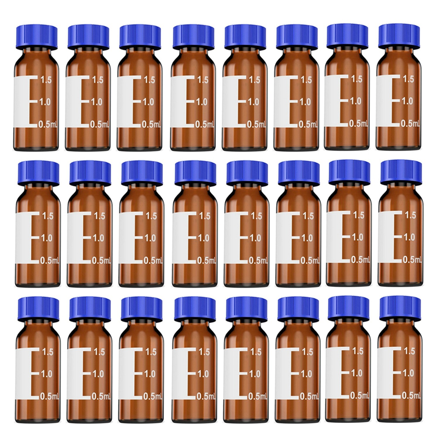 10000x 2mL Amber Autosampler Vials Leak-proof Screw Caps 9-425 HPLC Glass Bottle
