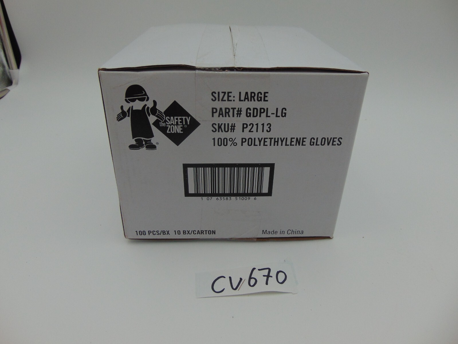 The Safety Zone Polyethylene Gloves Large, Case of 1000 Gloves (GDPL-LG) P2113