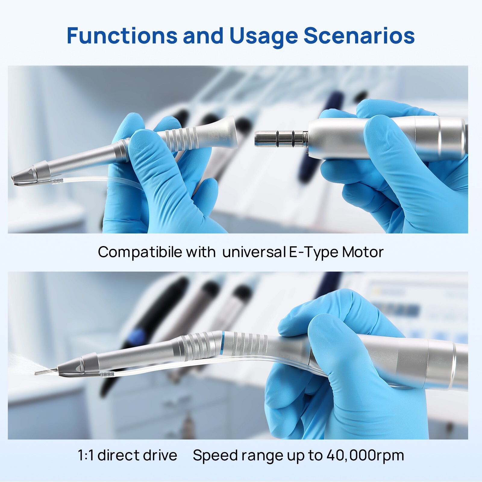 COXO Dental Surgical Handpiece 20 Degree Angle 1:1 Low Speed External Operation