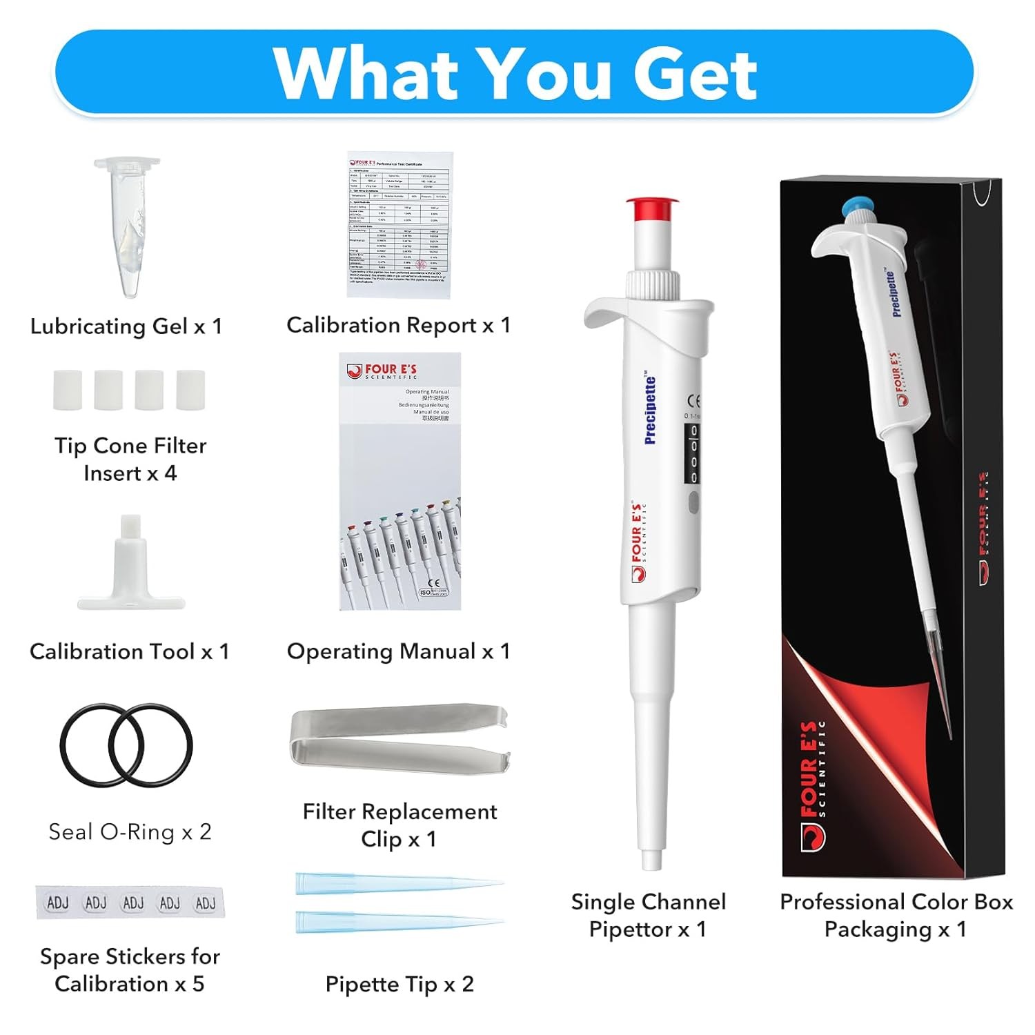 Adjustable Volume Pipette Single Channel Micropipette High Precision Pipettor US