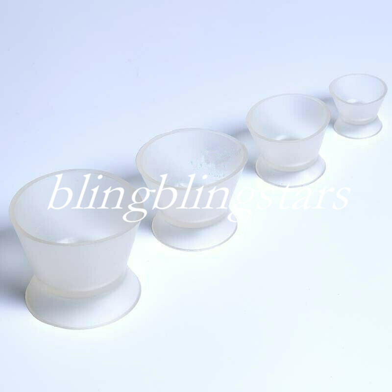 4 Pcs/Set Dental Lab Silicone Mixing Bowl Cup Silicone Rubber Mixing Bowl Color