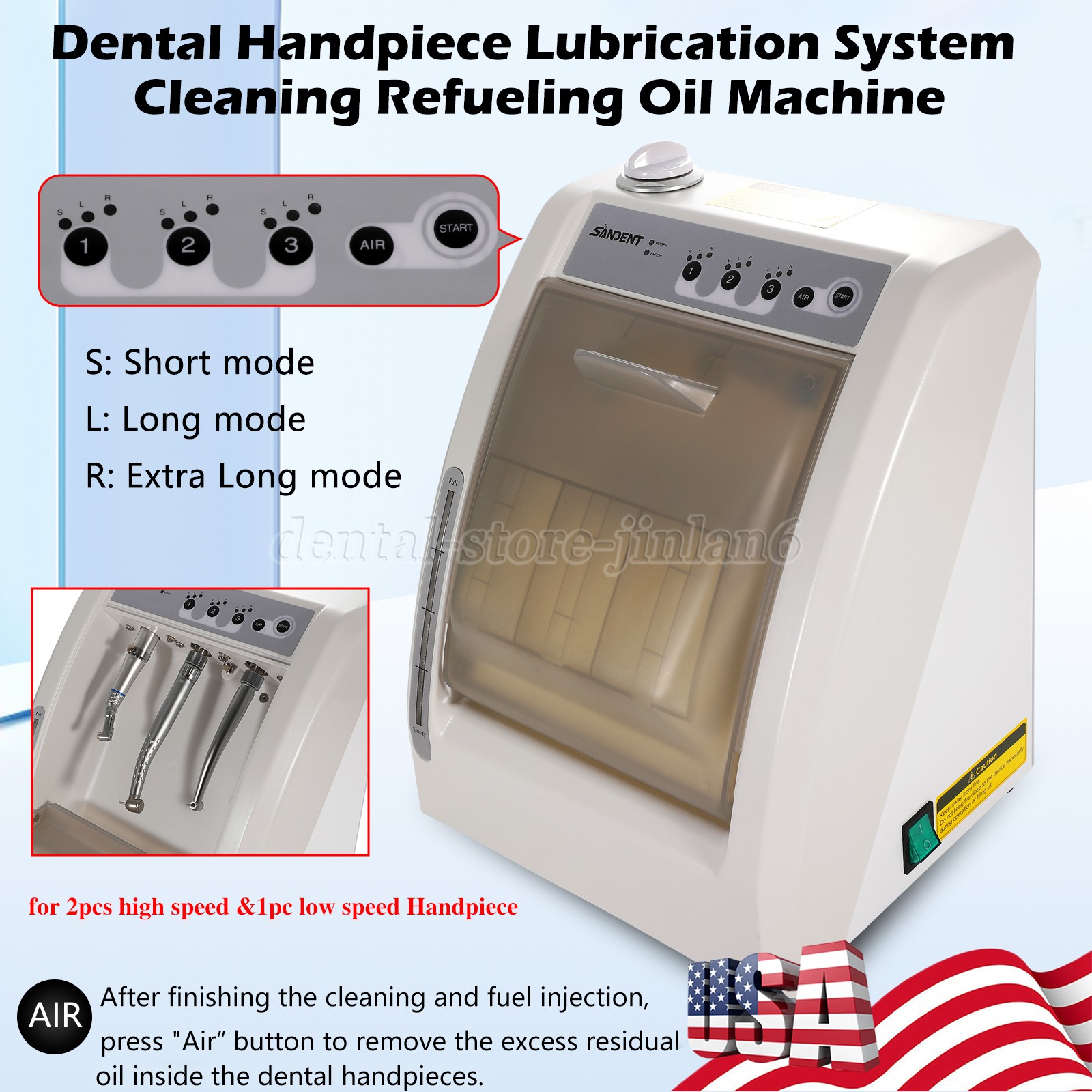 Dental Handpiece Maintenance Cleaner System Oiling Machine /Prophy Handpiece