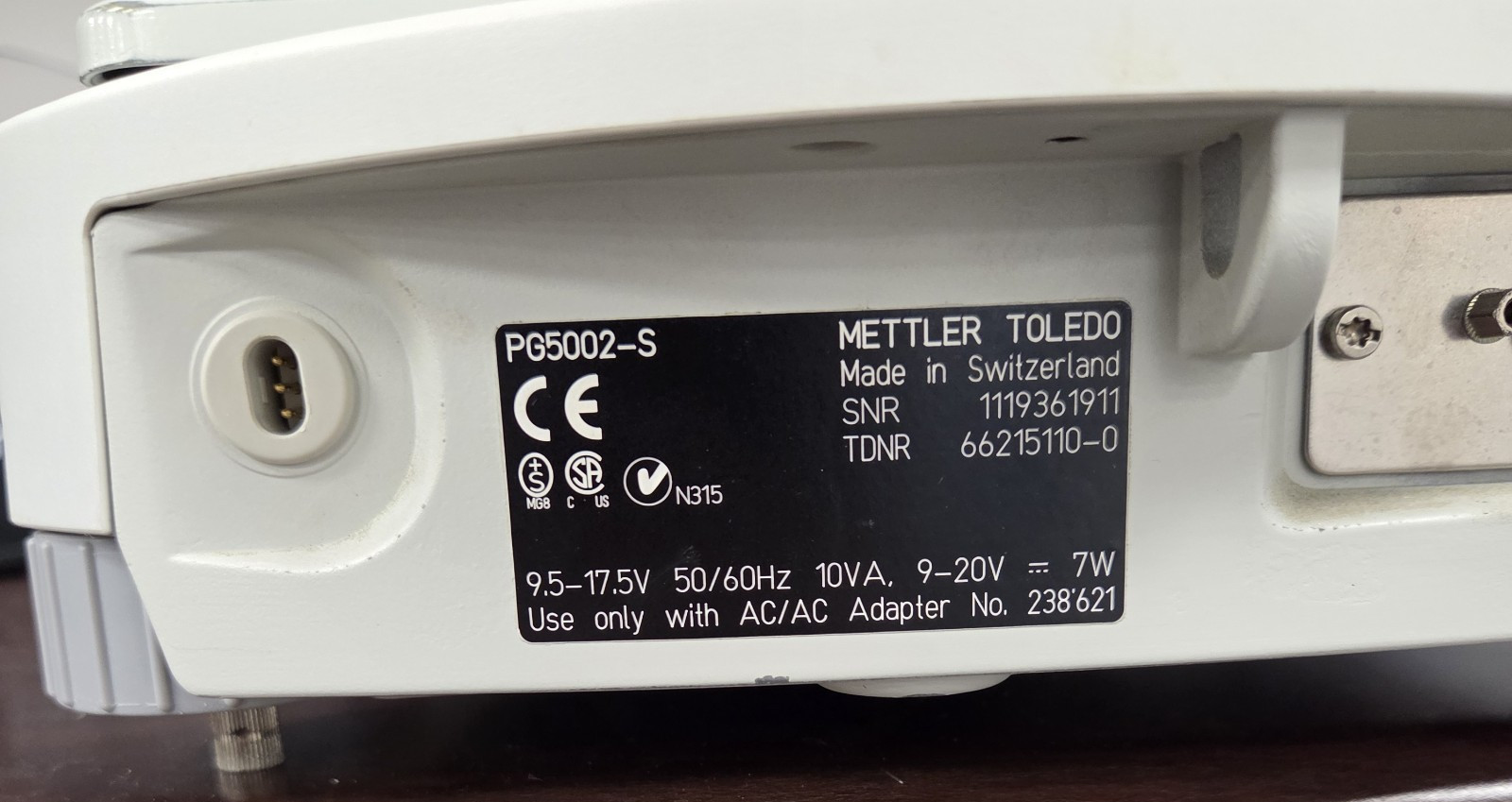 Replacement AC Adapter for Mettler-Toledo 238621 w/ Gray 3-Pin Connector READ