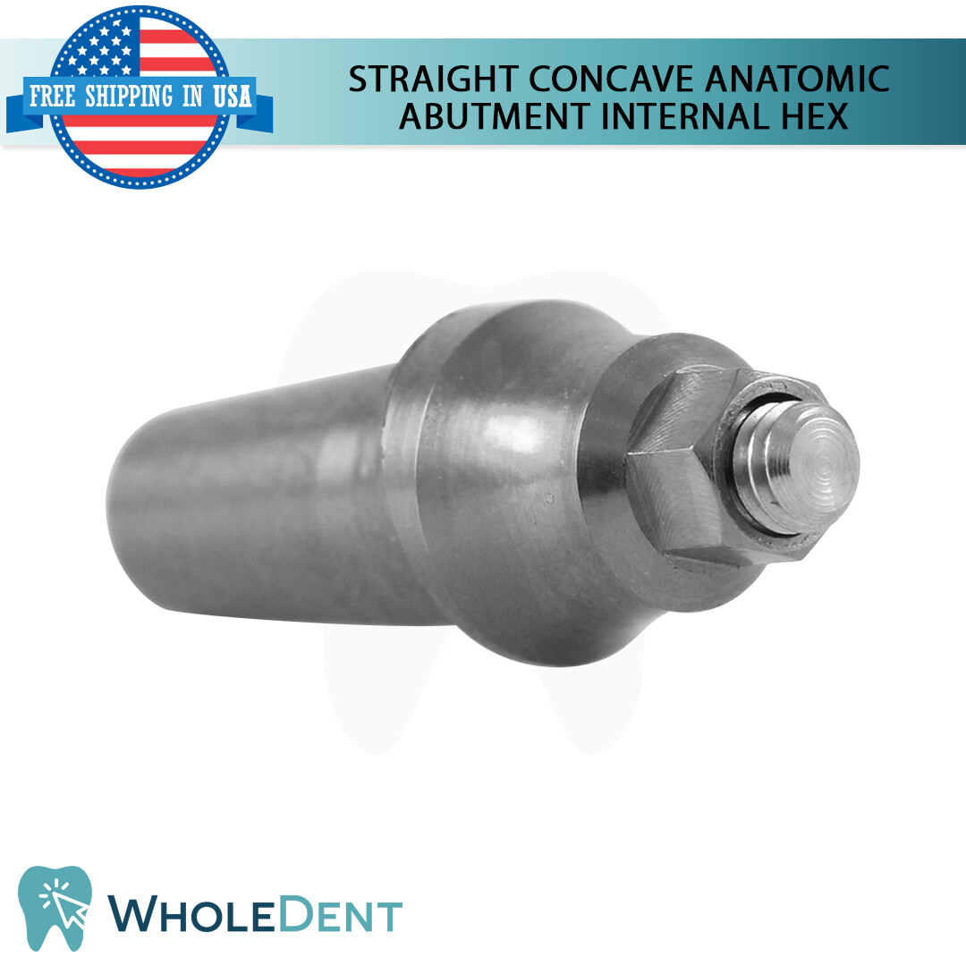 1x Straight Anatomic Concave Abutment Int Hex 2.42mm Dental Instrument Tool