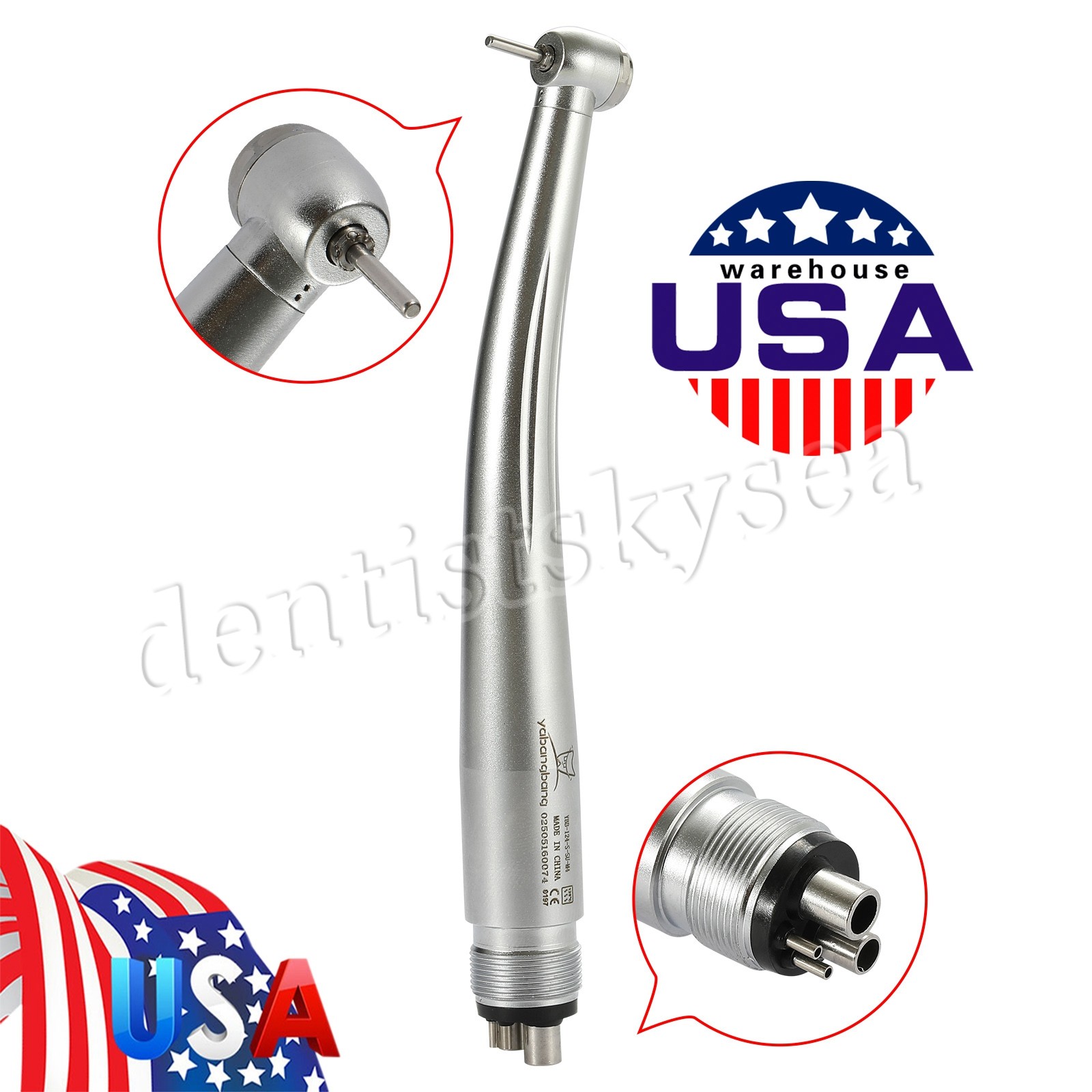 10Pcs Dental Fast High Speed Handpiece Push Button 4H U3BM Pediatric Mini