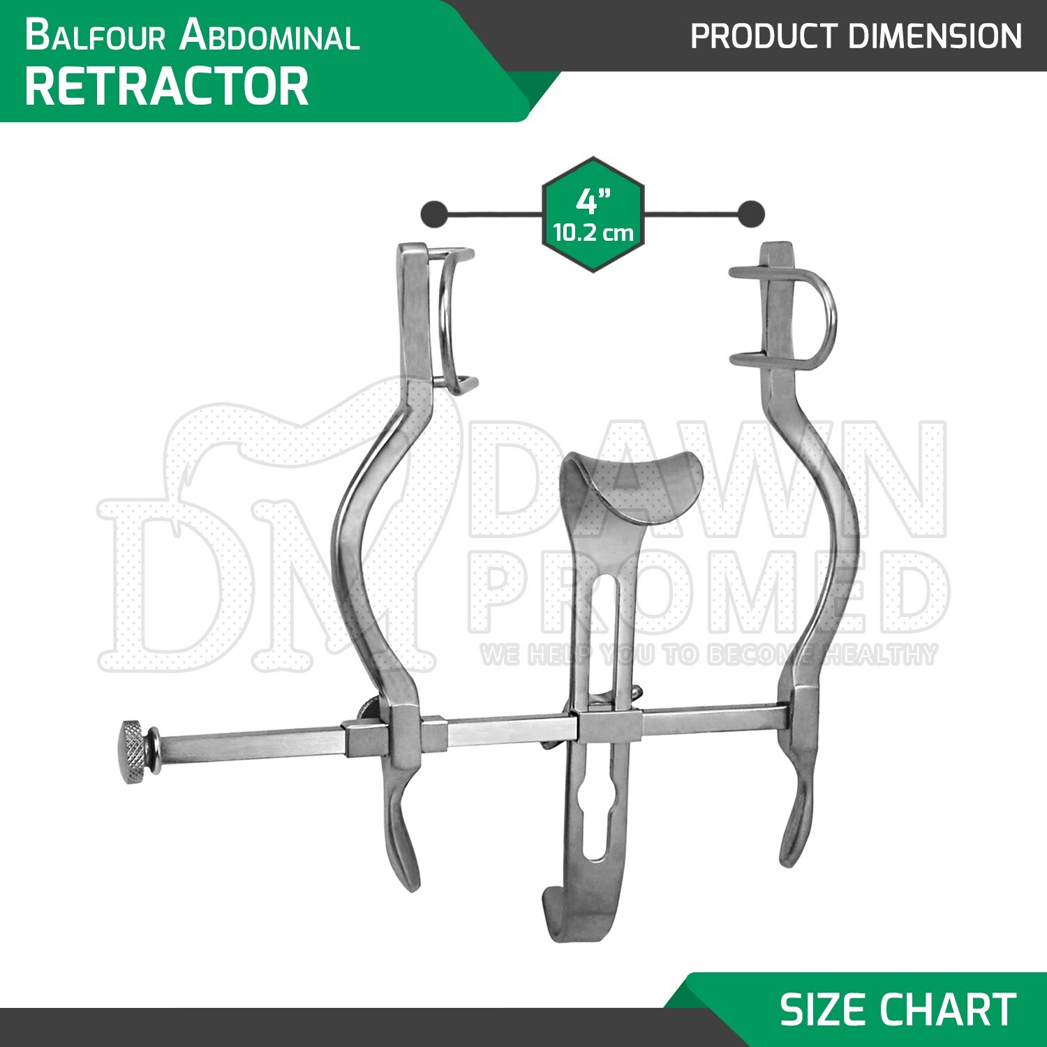 3 Pcs Balfour Abdominal Retractor 4″ 7” 10″ Medical Instruments German Grade