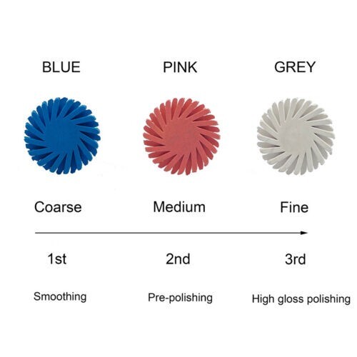 6pcs/Set Dental Composite Polishing Polisher Diamond System RA Disc 14mm Wheel
