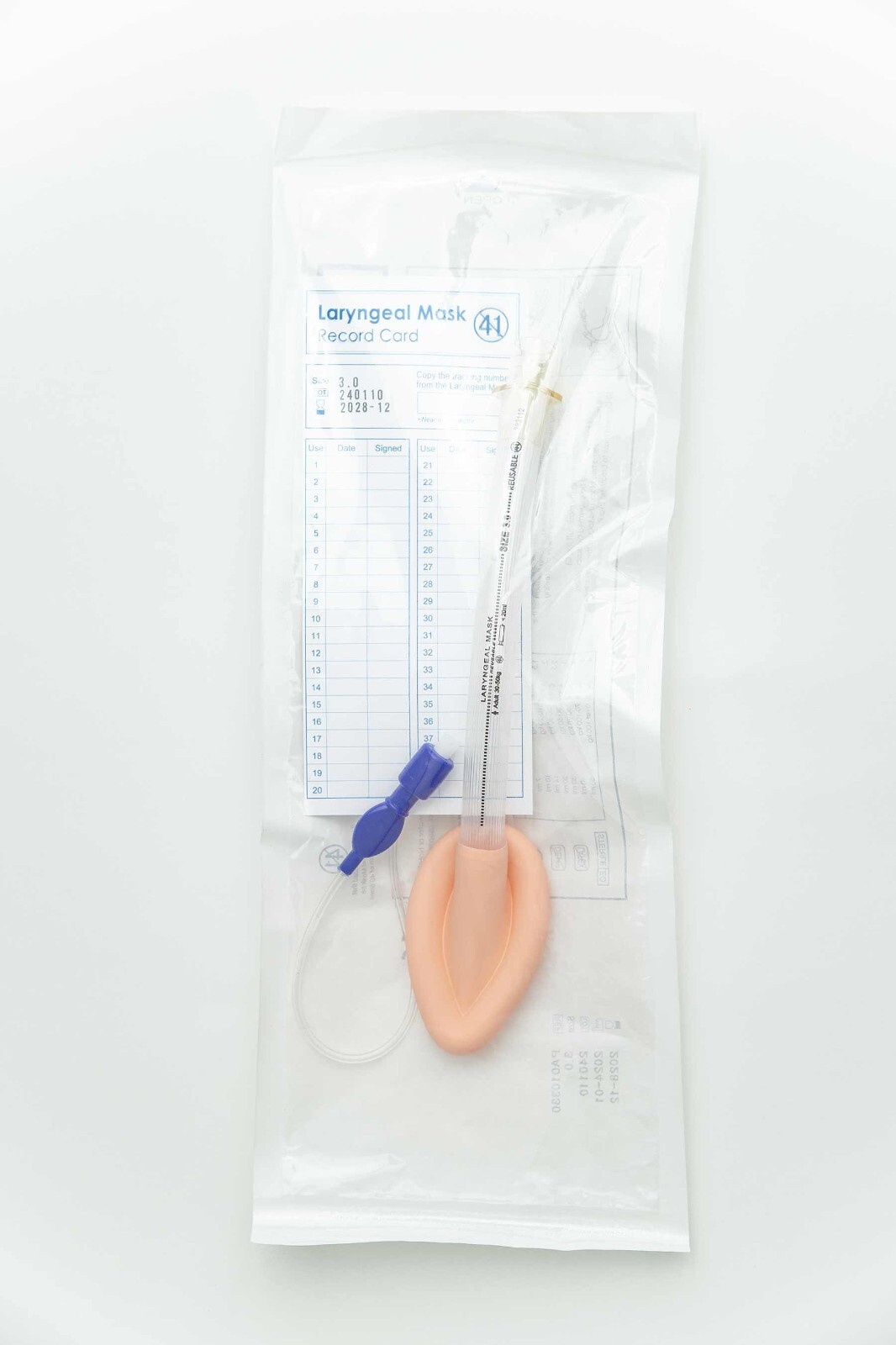Laryngeal Mask Airway, Standard Reusable. Includes #1 Size 4.