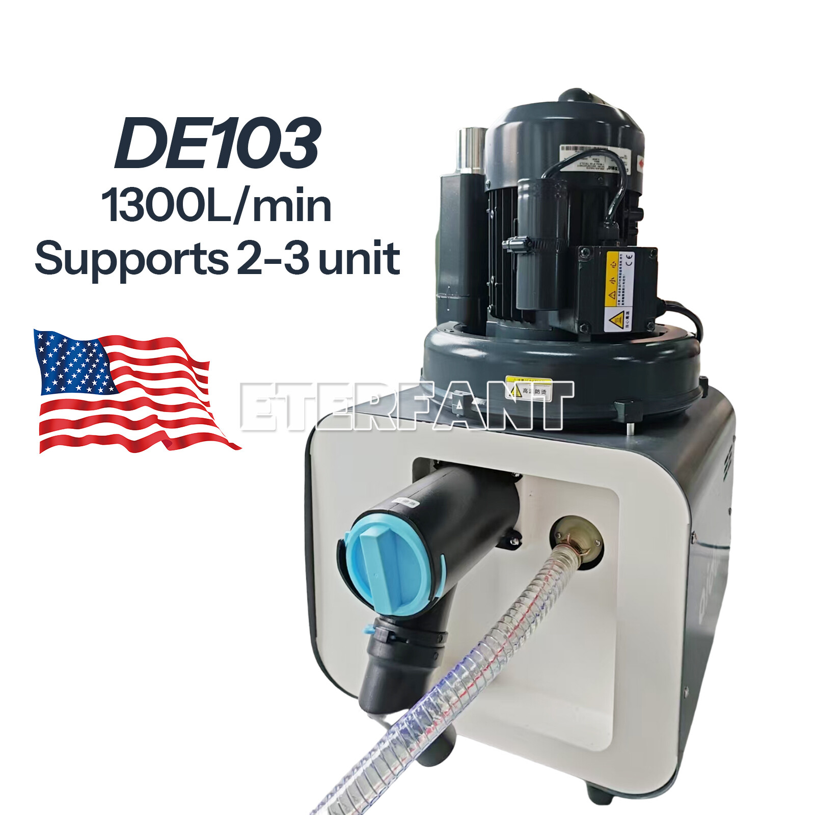 ETERFANT Dental 350/600/1300/2200L/min Electric Mobile Suction Unit System US