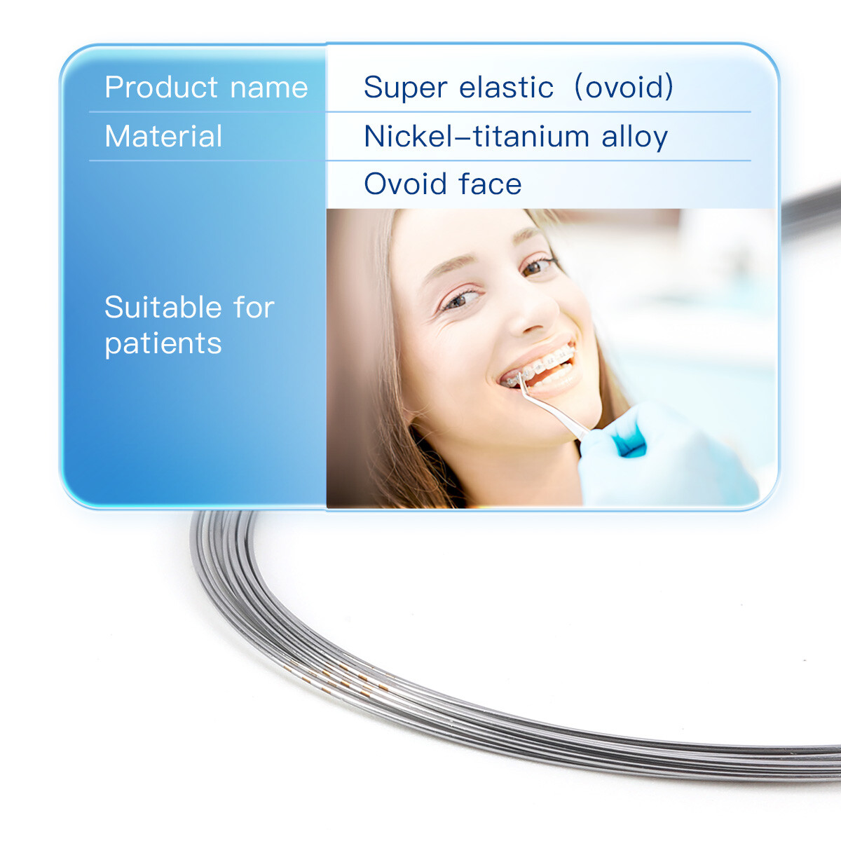 AZDENT Dental Orthodontic Supper Elastic Niti Round Arch Wire 012Upper/ 020Lower