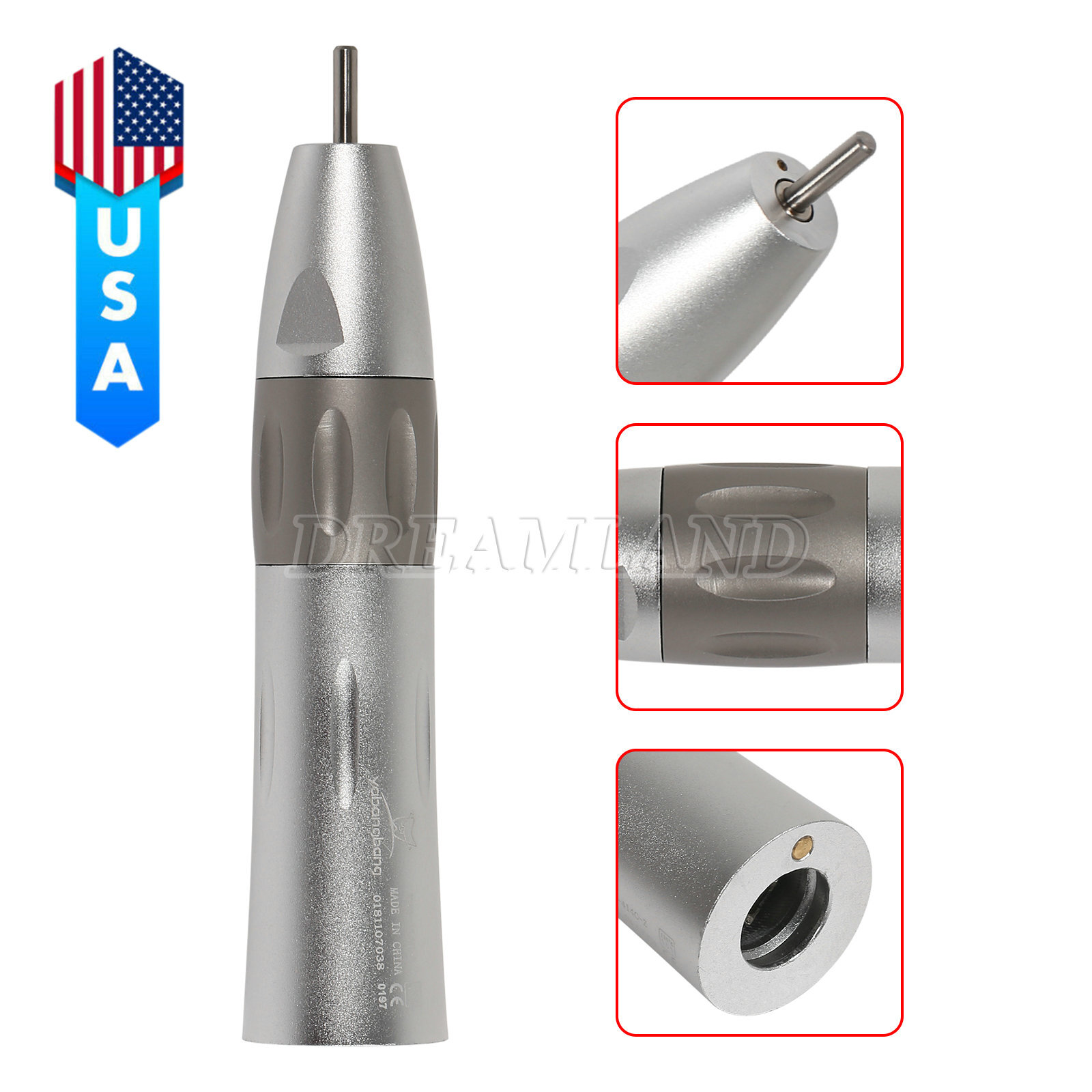 Low Speed Straight Handpiece 1:1 Inner Spray LED Fiber Optic LED/NO-LED Dental