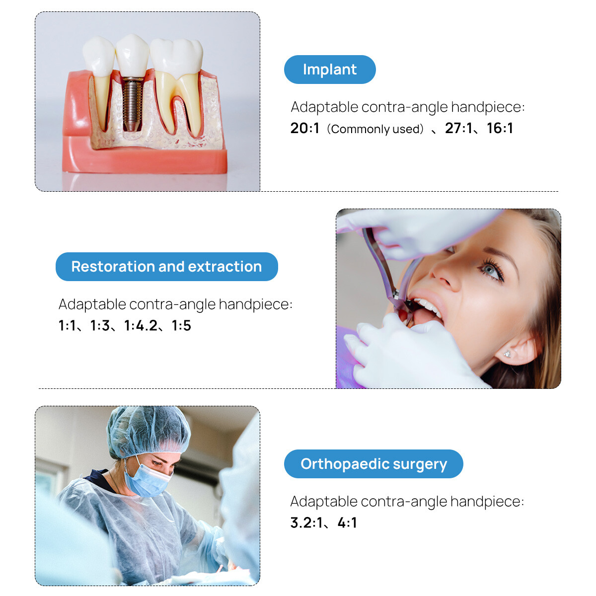 Dental Implant Motor LED Surgical Brushless System Touch Screen/Mobile Trolley
