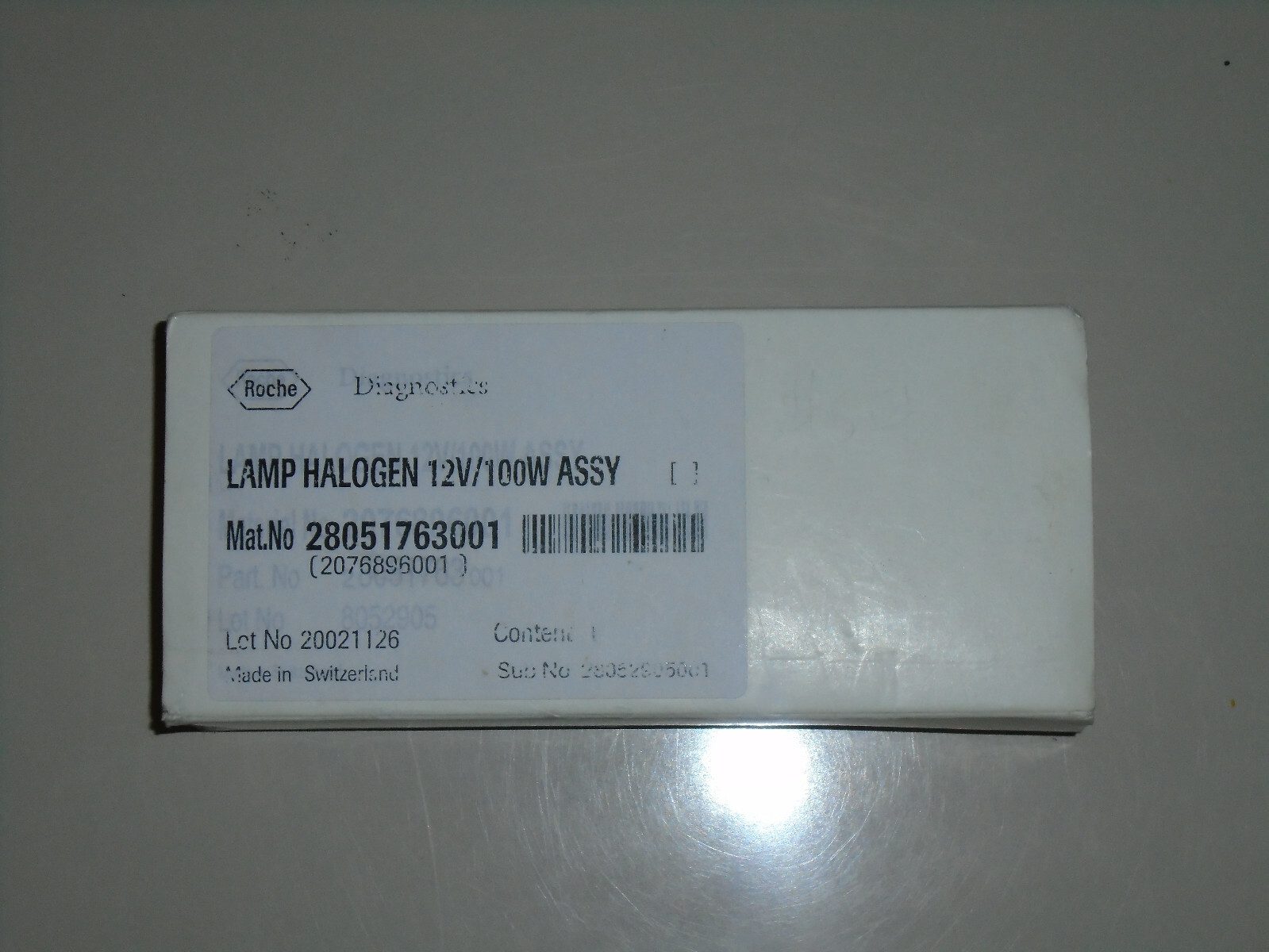 ROCHE HALOGEN LAMP ASSEMBLY 12V/100W 28051763001 INTEGRA COBAS MORE
