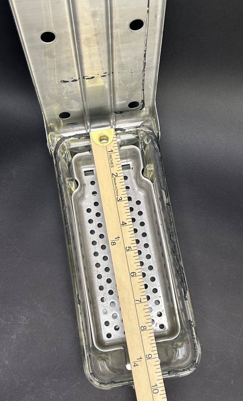 BP Bard-Parker Pyrex Glass & Stainless Steel Instrument Sterilization Tray