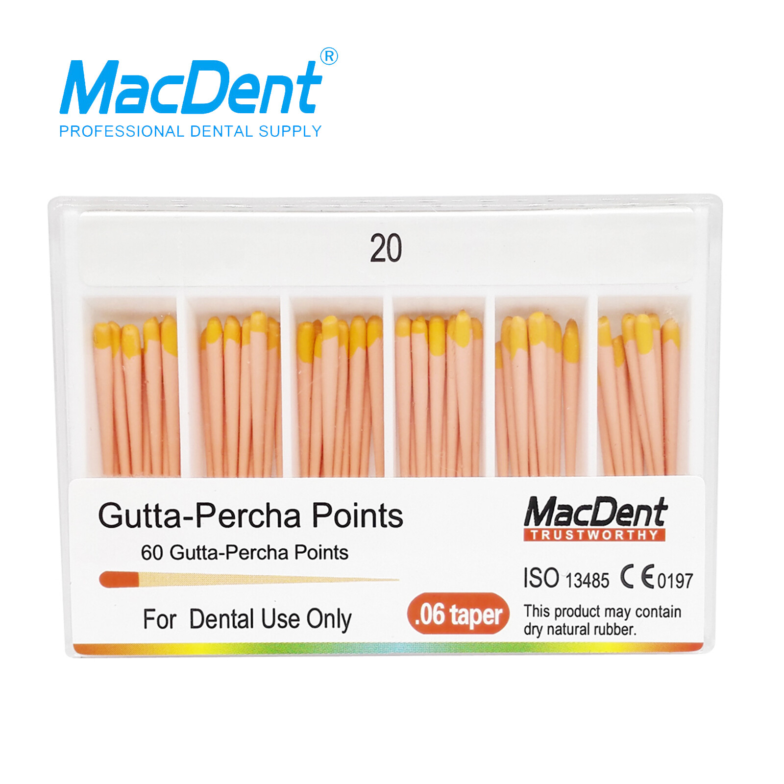 MacDent Dental Endodontic Gutta Percha Points/Absorbent Paper Points Taper .02