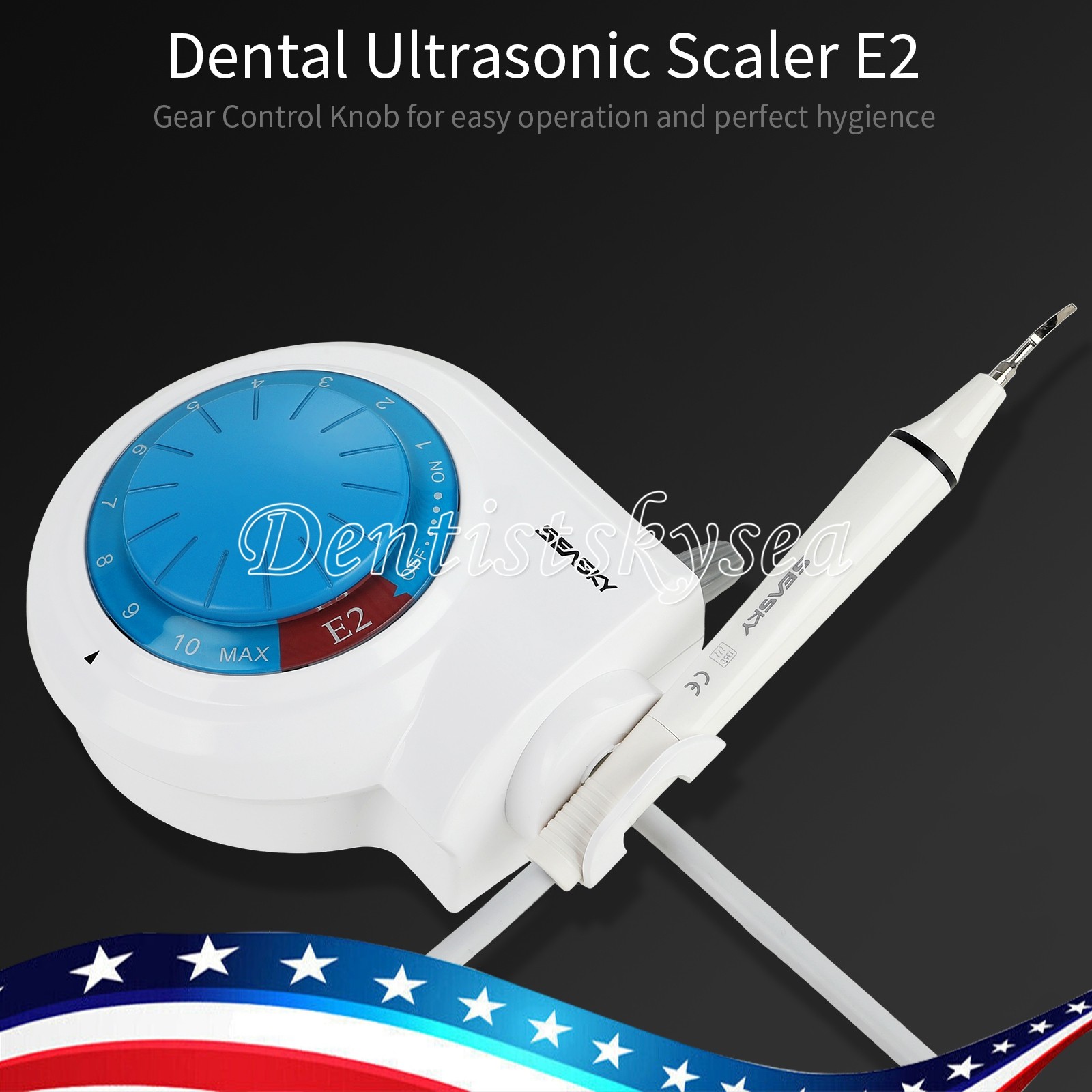 SEASKY Dental Ultrasonic Piezo Scaler w/ Handpiece 5*Tips fit EMS fit Cavitron E