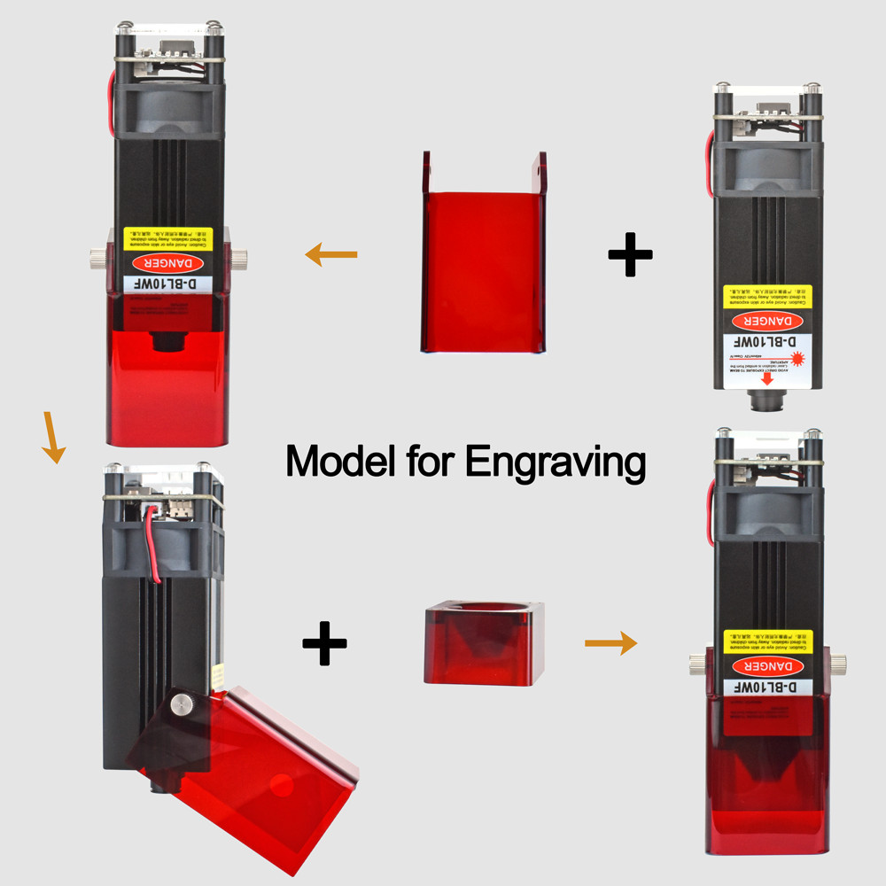 80W Laser Engraver Module Head with Air Assist for CNC Engraving Cutting Machine