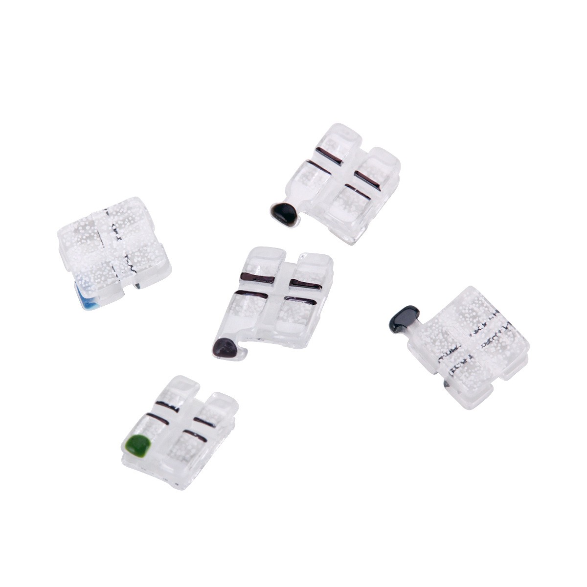 ABSOLUTE Dental Orthodontic Ceramic Brackets Braces Mini Roth 022 Hooks 345 FDA