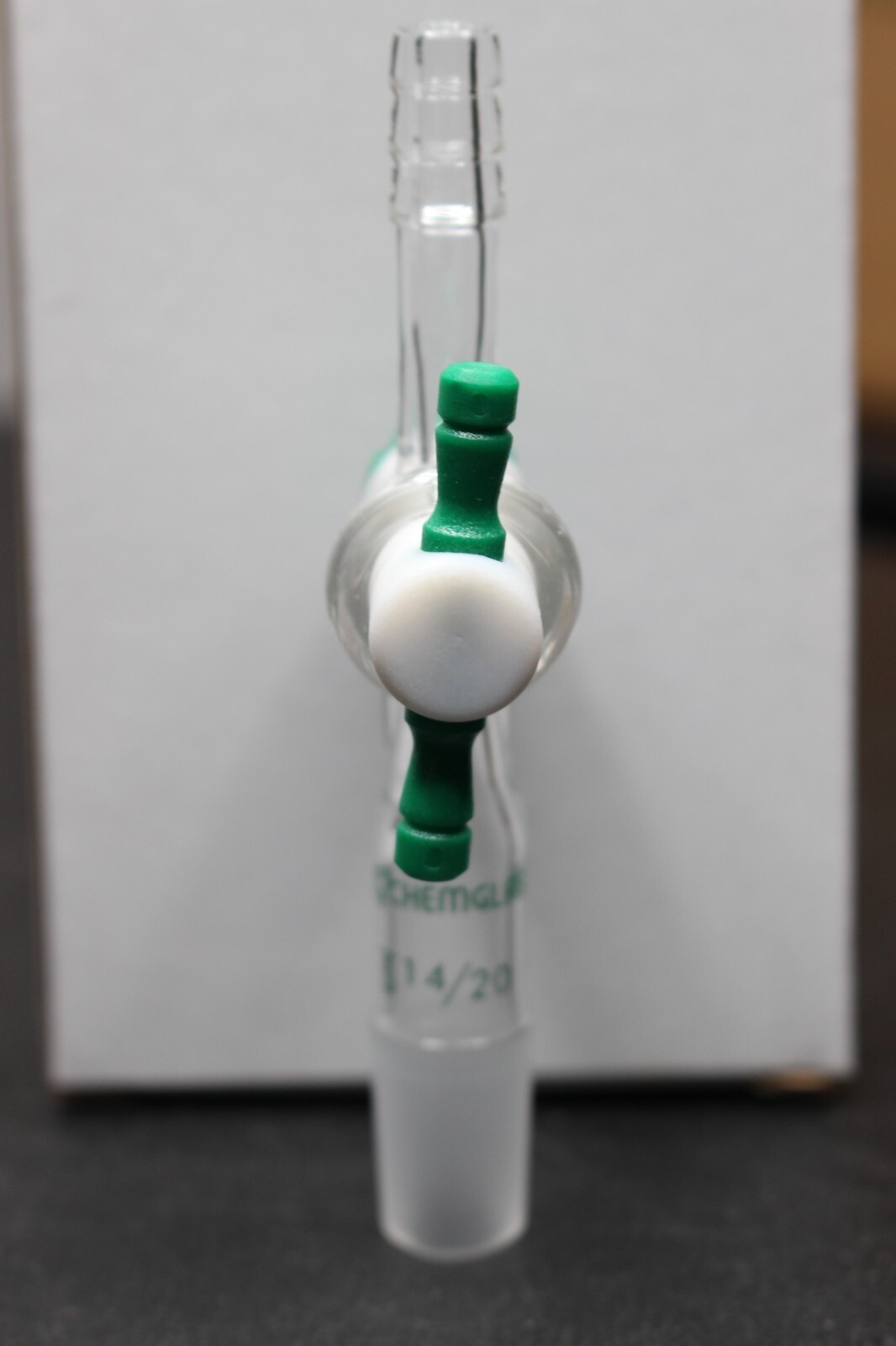 New Chemglass Flow Control Adapter 2 mm Stopcock 14/20 Inner Joint CG-1029-14